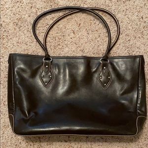 Sophisticated Black Leather Tote Bag